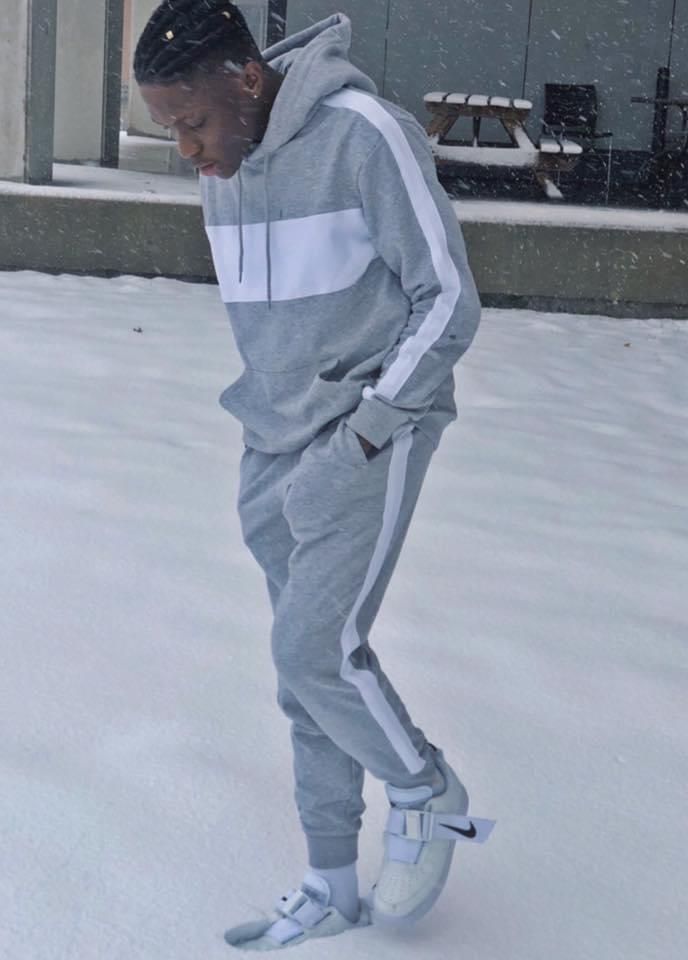 Custom-Made  White Stripe Grey Up And Down