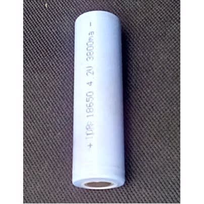 3800mah, 18650 Lithium Battery- Flat Head