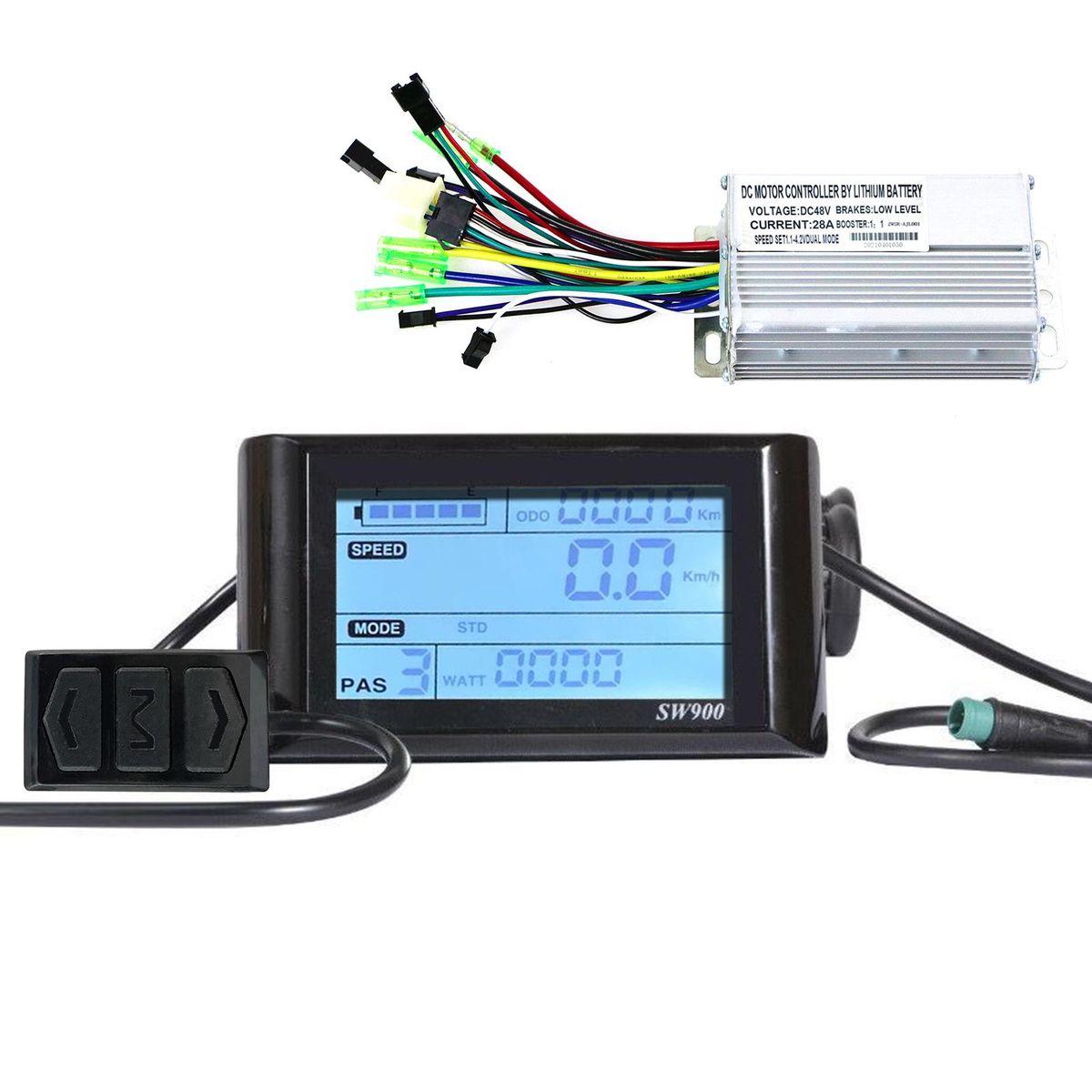 E-bike Brushless Controller LCD Display Panel Kit with Dual Mode Sensor for Electric Bicycle