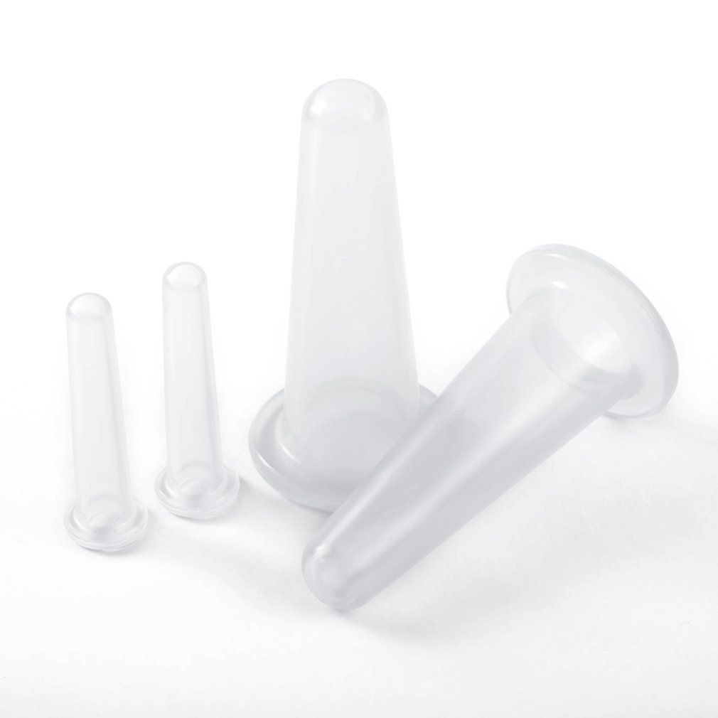 Massage Cupping Back Neck Body Helper & Mini Massager 2 Skin Massage 2 Care Set Silicone Cups Eyes Cups For