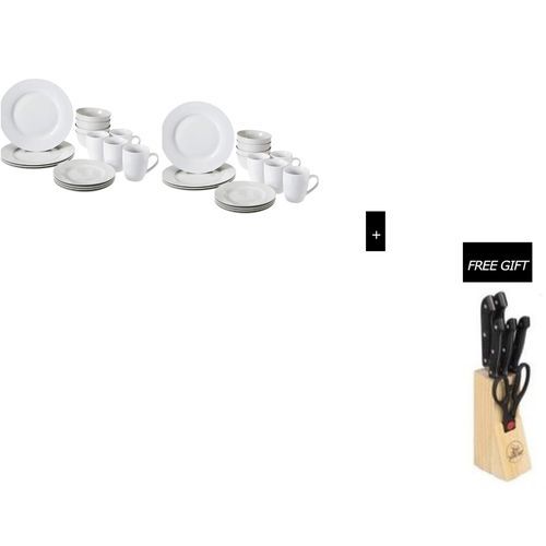 32-Piece Dinner Plate Set And Free Knife Set