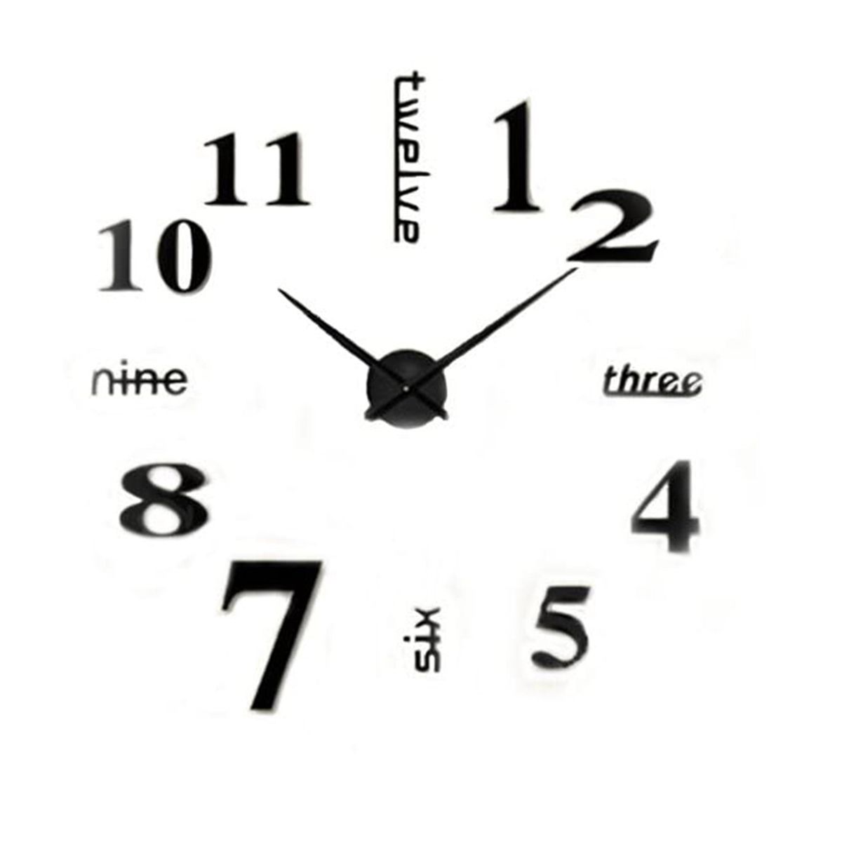 DIY Wall Clock Modern Large 3D Wall Clock Mirror Stickers Decor