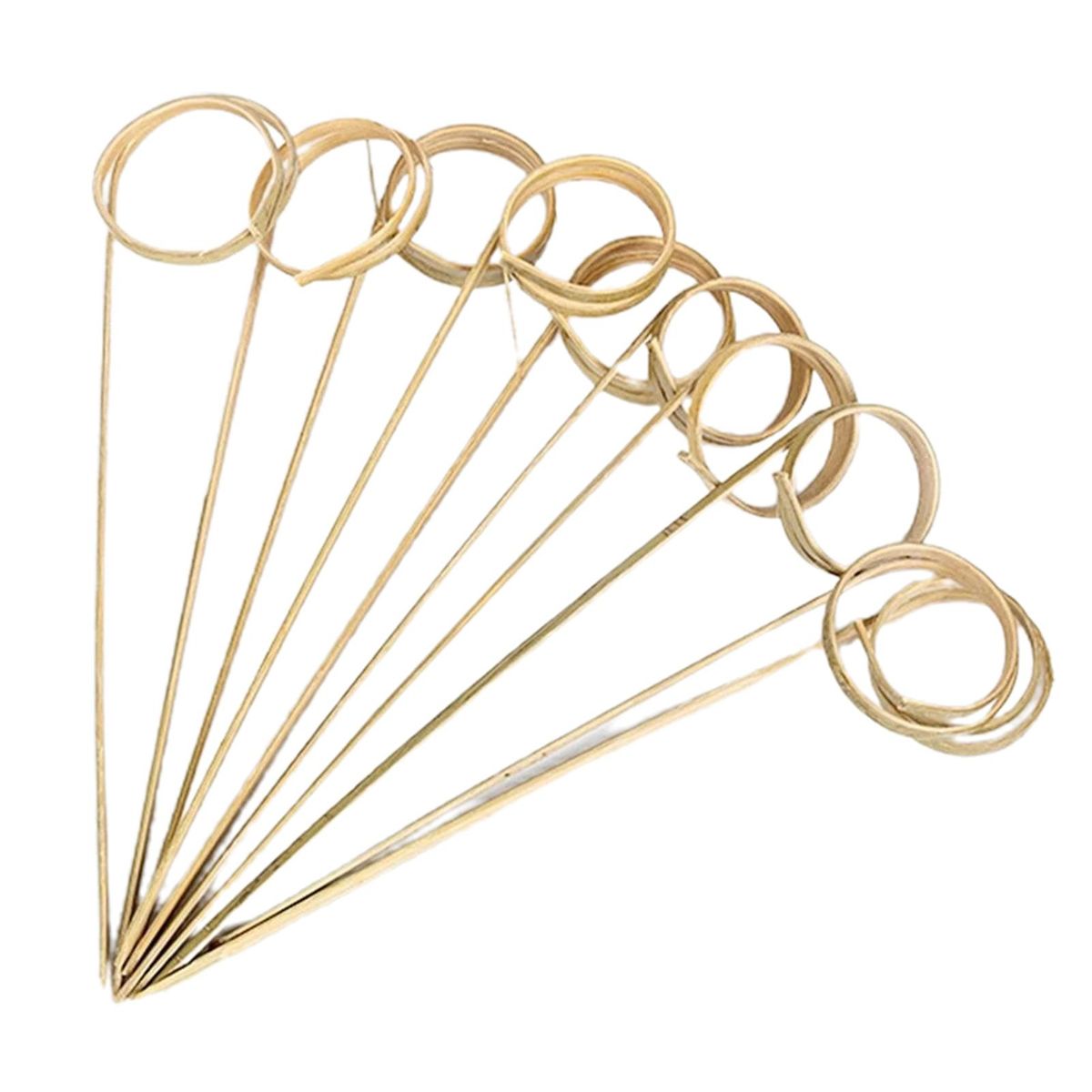 100Pcs Bamboo Picks Bamboo Food Appetizer Picks Green