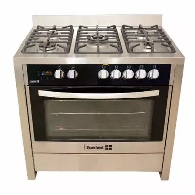 5 Gas Burners Gas Cooker - Sfc9502ss - Silver - 90x55cm