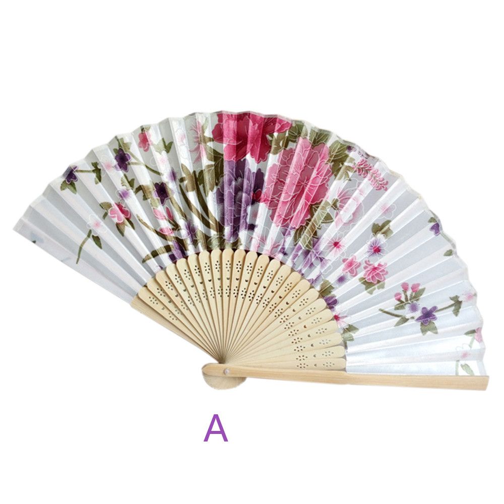 Flower Ummer Colorful Bamboo Folding #H30 Party Vintage Pocket Dropshipping Fan Wedding Dance Held Gifts Chinese Hand
