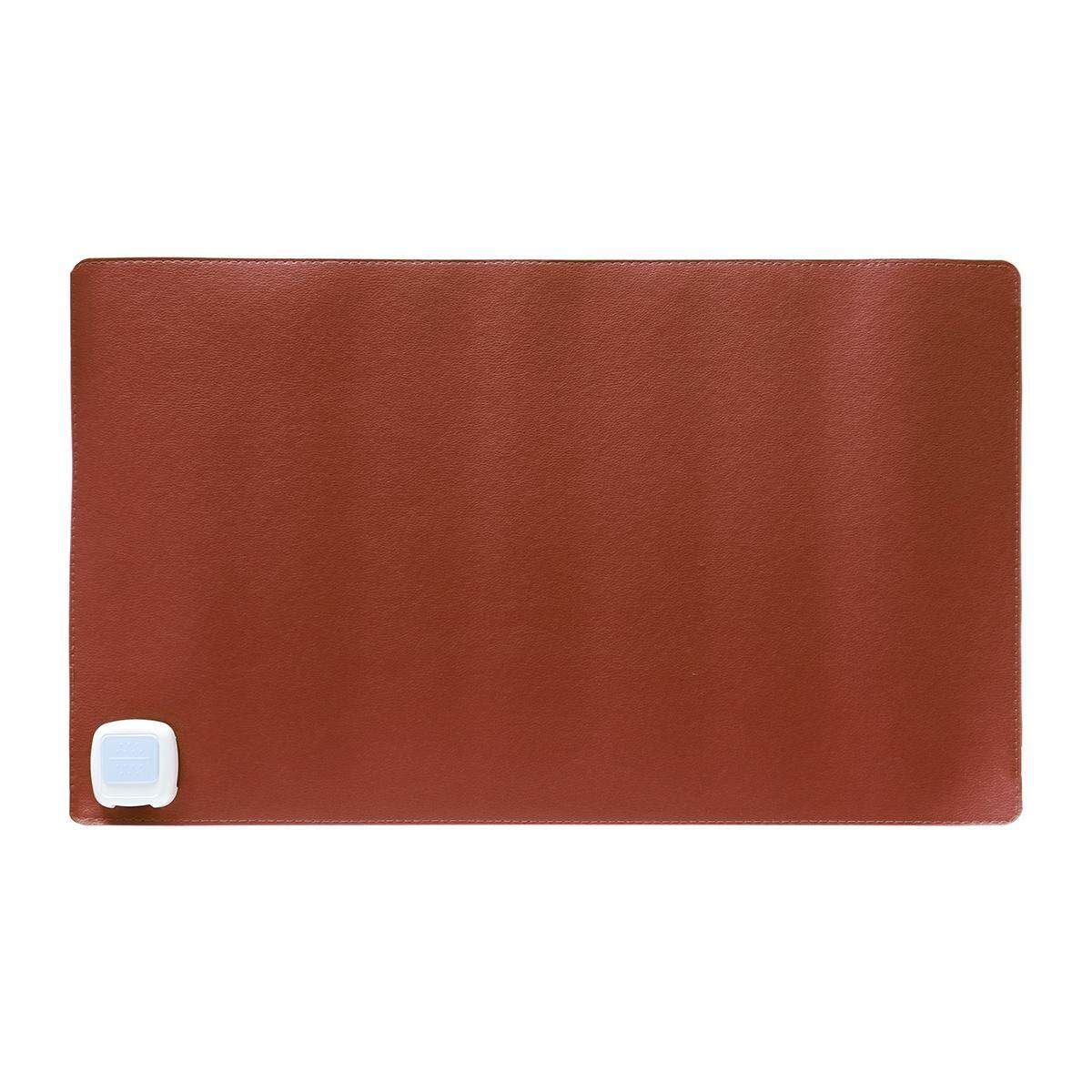 220V Office Home Desk Heated Pad Table Mouse Mat Hand Warmer Waterproof Brown