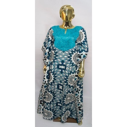 Rhinestone Neck Lace Applique Boubou