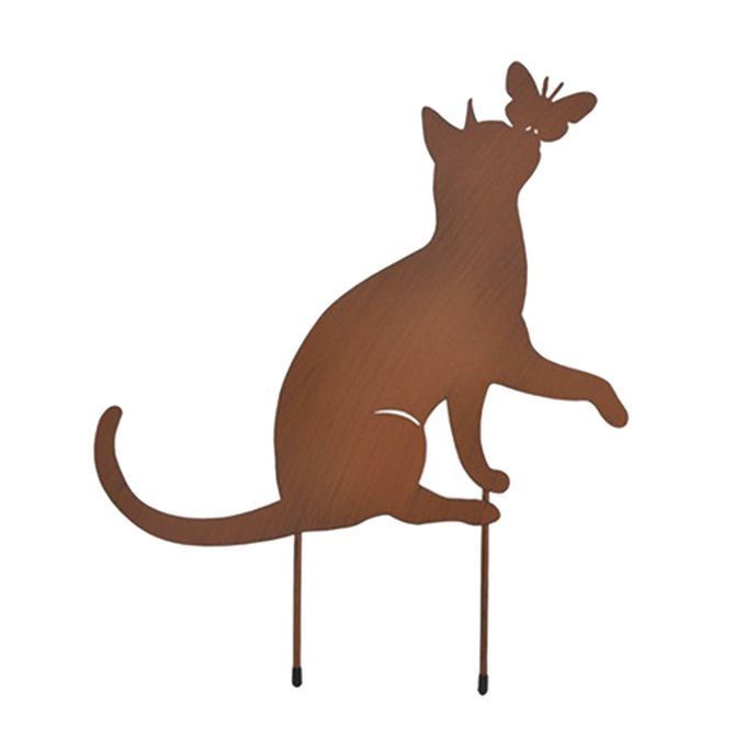 Cat Garden Stake Cat Silhouette Stake Animal Statues Large