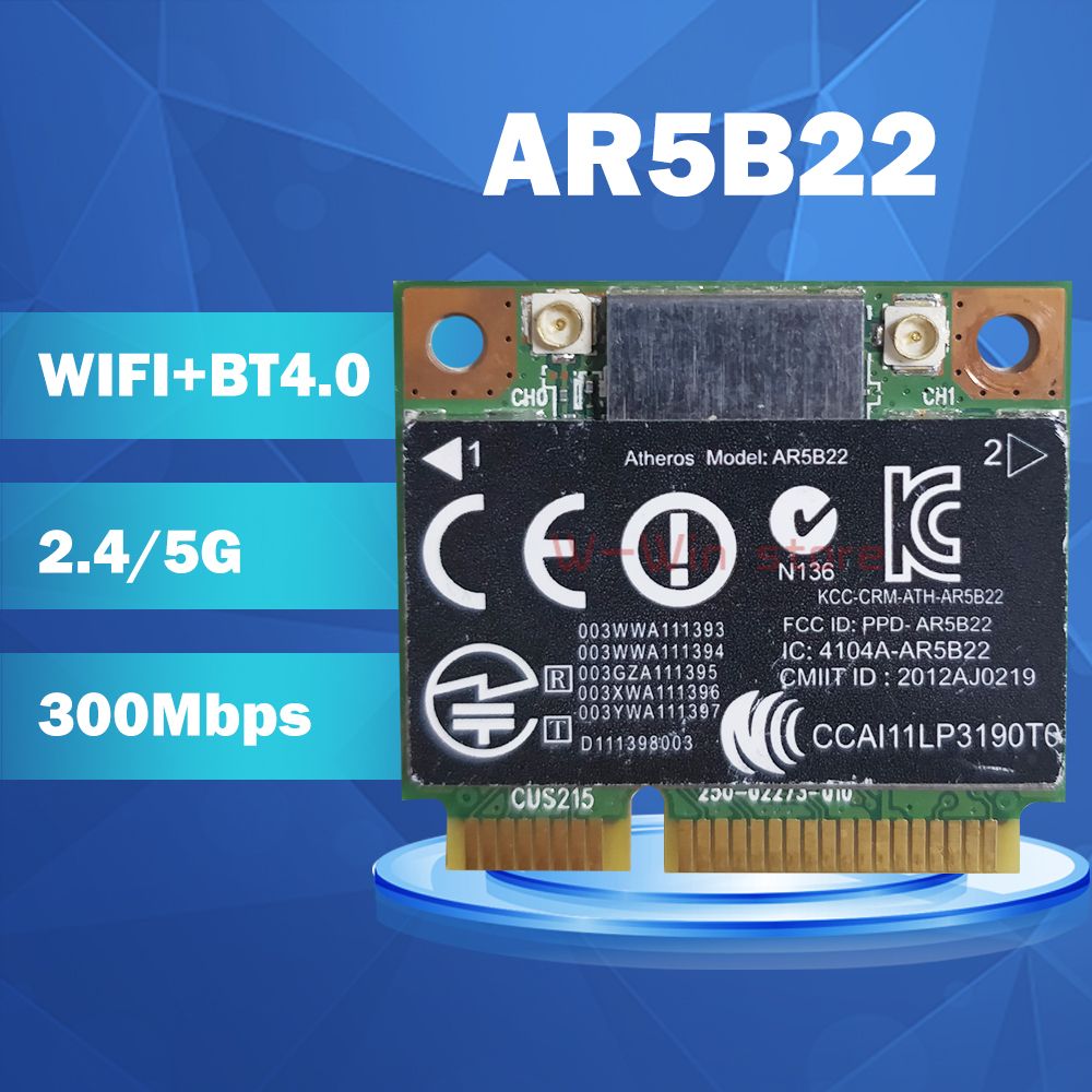 Atheros AR9462 AR5B22 WB222 Half Mini PCIe Wireless