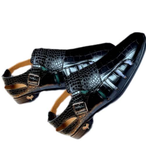 Men's Vintage Leather Shoe - Black