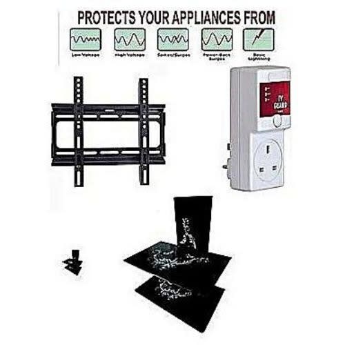 Double Wall Shelf Glass With 13Amp Surge  TV Hanger