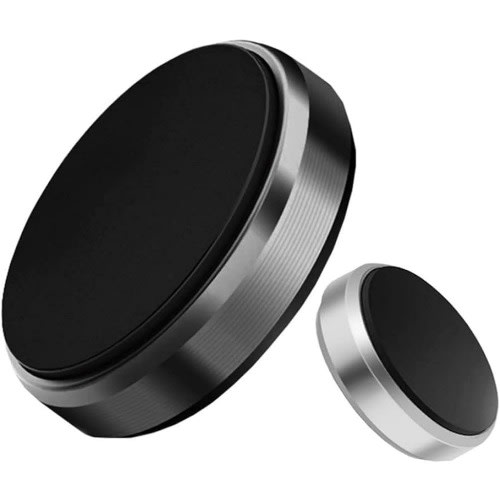 Round Shaped Magnetic Air Vent Car Phone Holder - 1 Pc  - Silver