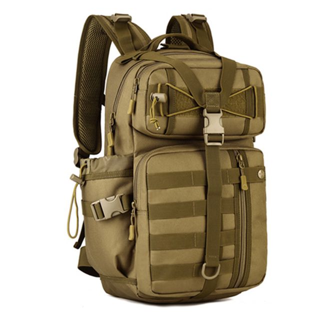 30L Men Tactical Backpack Waterproof Army Shoulder Military Rucksuck Hunting Camping Multi_purpose Hiking Travel Bag XA39D(#Khaki)
