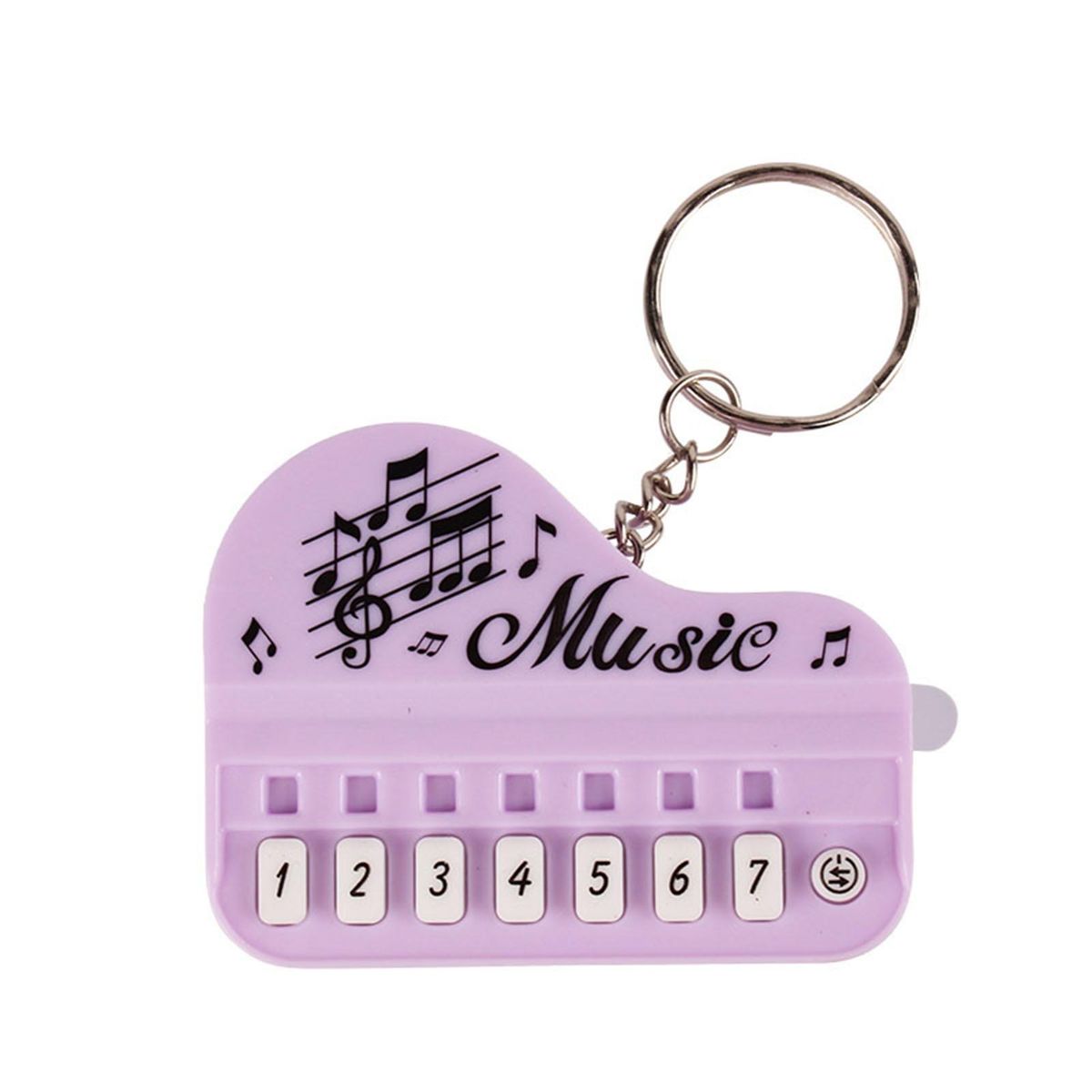 Light-up Keychain Pendant Melody Magic Keychain Mini Piano Pendant Purple