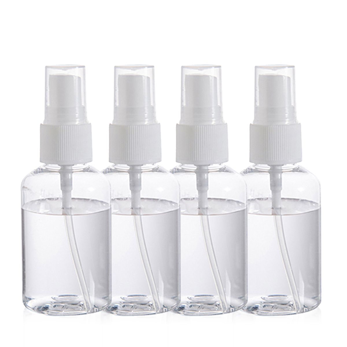 4 Pack 50ml Spray Bottles Fine Mist Transparent Empty