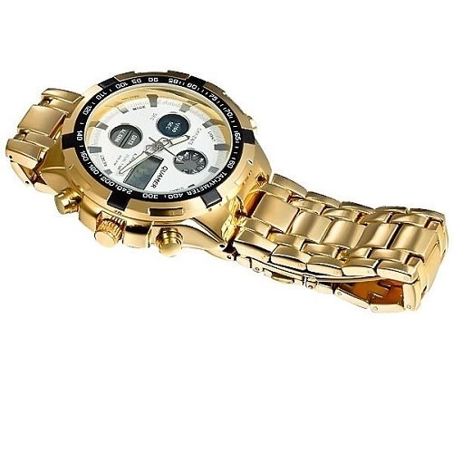 LED Digital Quartz Watch - Gold