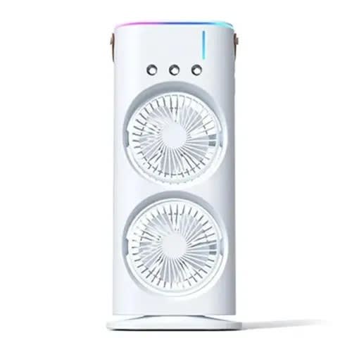 Double Ended Headed Cooling Mist Spray - Usb Rechargeable Fan - 200mAh