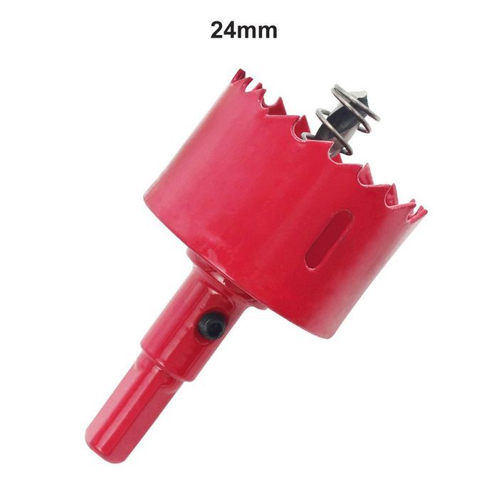 Universal M42 Bi-  Hole  , Purpose Hole  , Underreamer, Pipeline Perforator Steel Iron Wood Plasti  Hole Opener Red-Red-24mm
