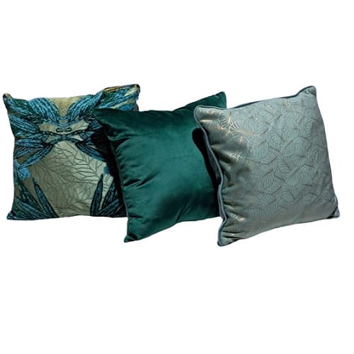 3 Pcs Throw Pillow Cover Only - Green Themed