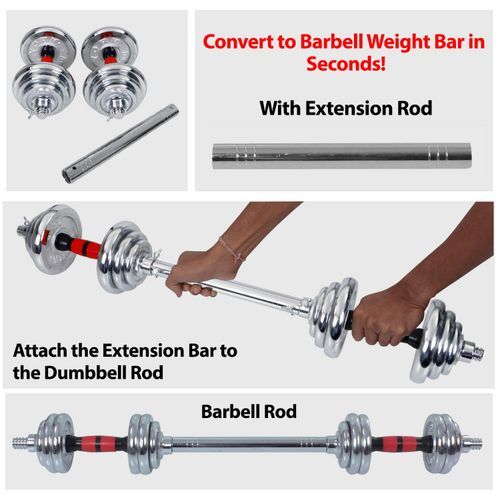 30KG CHROME ADJUSTABLE DUMBELL