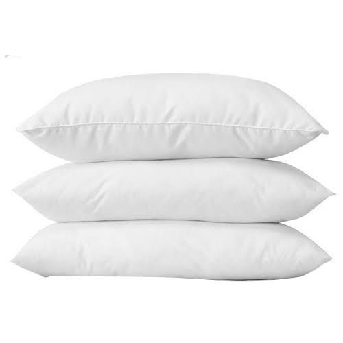 3 Comfortable Full Fibre Pillows And Two Pillow Cases