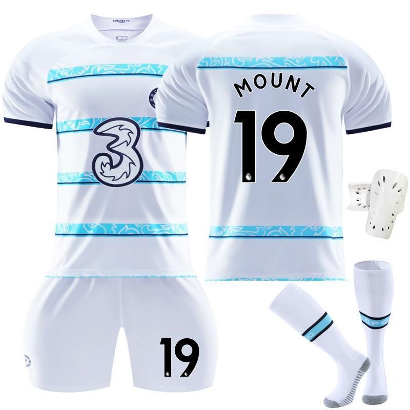 22/23 Chelsea away football kit with socks and protective gear