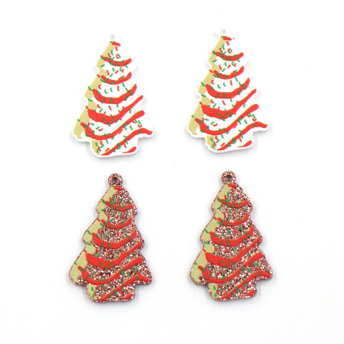 set of 10 35mm The new listing CN christmas tree  women's TRENDY Acrylic Findings