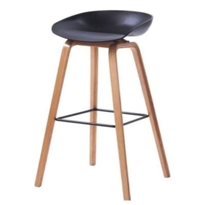 High Kitchen Island Design Bar Stools- Black