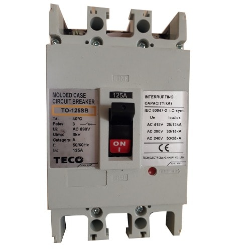 Moulded Case Circuit Breaker (MCCB). 3 Poles,125A, 690V