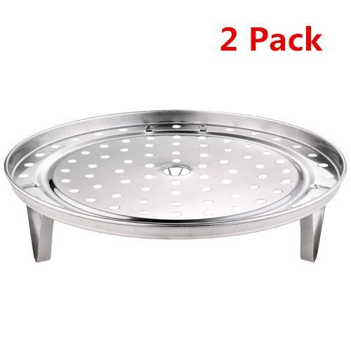 2PCS Kitchen Stainless Steel Steamer Rack Stock Steam Tray