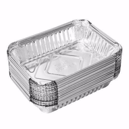 Aluminium Foil Disposable Plates- 50 Pieces - Medium