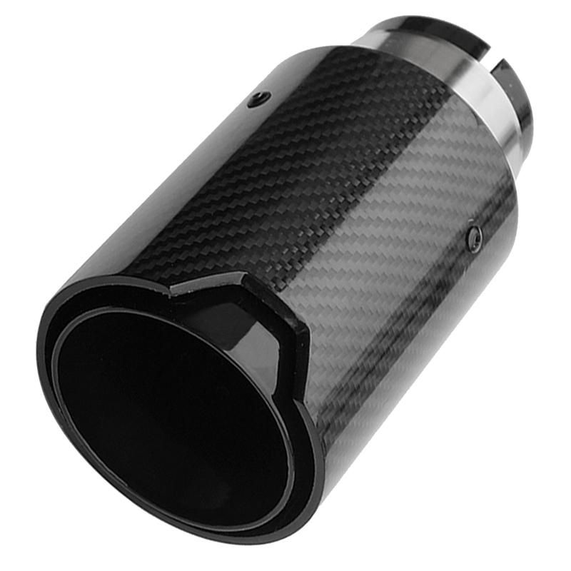 Carbon Fiber Glossy Black Rear Tail Exhaust Pipe Muffler Tip For BMW M Series Universal Muffler Tips