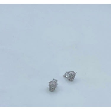 Bull Iced Inspires Luxe Mens Magnetic Earrings Silver