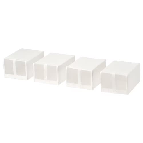 Skubb 4-piece Shoe Boxes - White