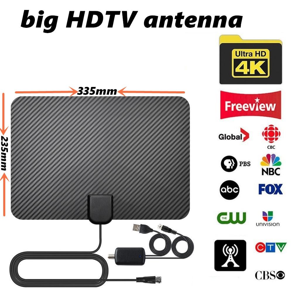 Indoor 2000 Miles Antenna Tv Digital HDTV Antenna Satellite Receiver With Amplifier Radius Aerial Fox Satellite Dish