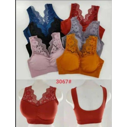 Lovely  Set Of Bralette For Ladiespadded Bra Tops 3pieces