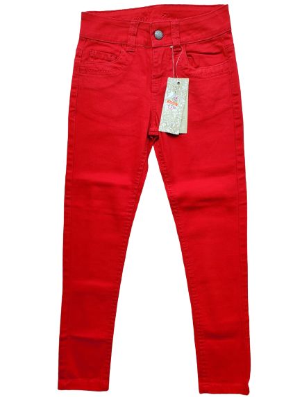 Girl's  Jean Trousers -Red