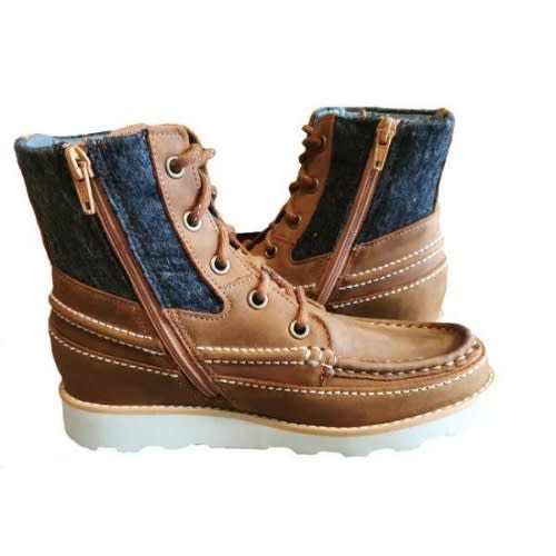 Crown Spirit Tan Combi Leather Boot For Boys