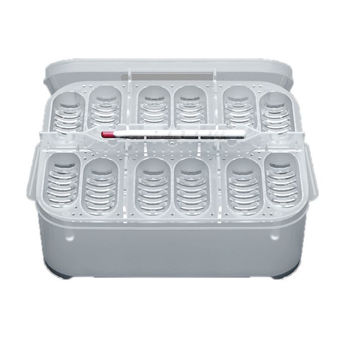 12-Hole Reptile Egg Incubation Breeding Box Hatching Container W