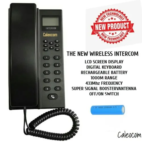 Digital Lcd Wireless Intercom - 6 Users