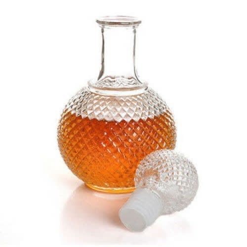 Embossed Glass Carafe Wine Bottle - 1000ml