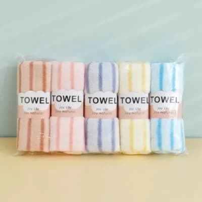 5-in-1 Skin-friendly Striped Gym Size Towels - 75cm X 35cm