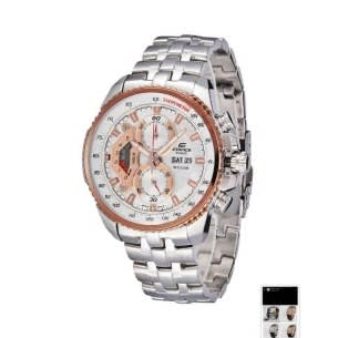 Stainless Steel Date Waterproof Wrist Watch