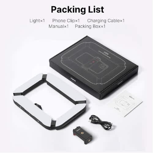 ULANZI U200 Video Ring Light With Stabilizer for Smartphones & Cameras - 10.6''x6.7''