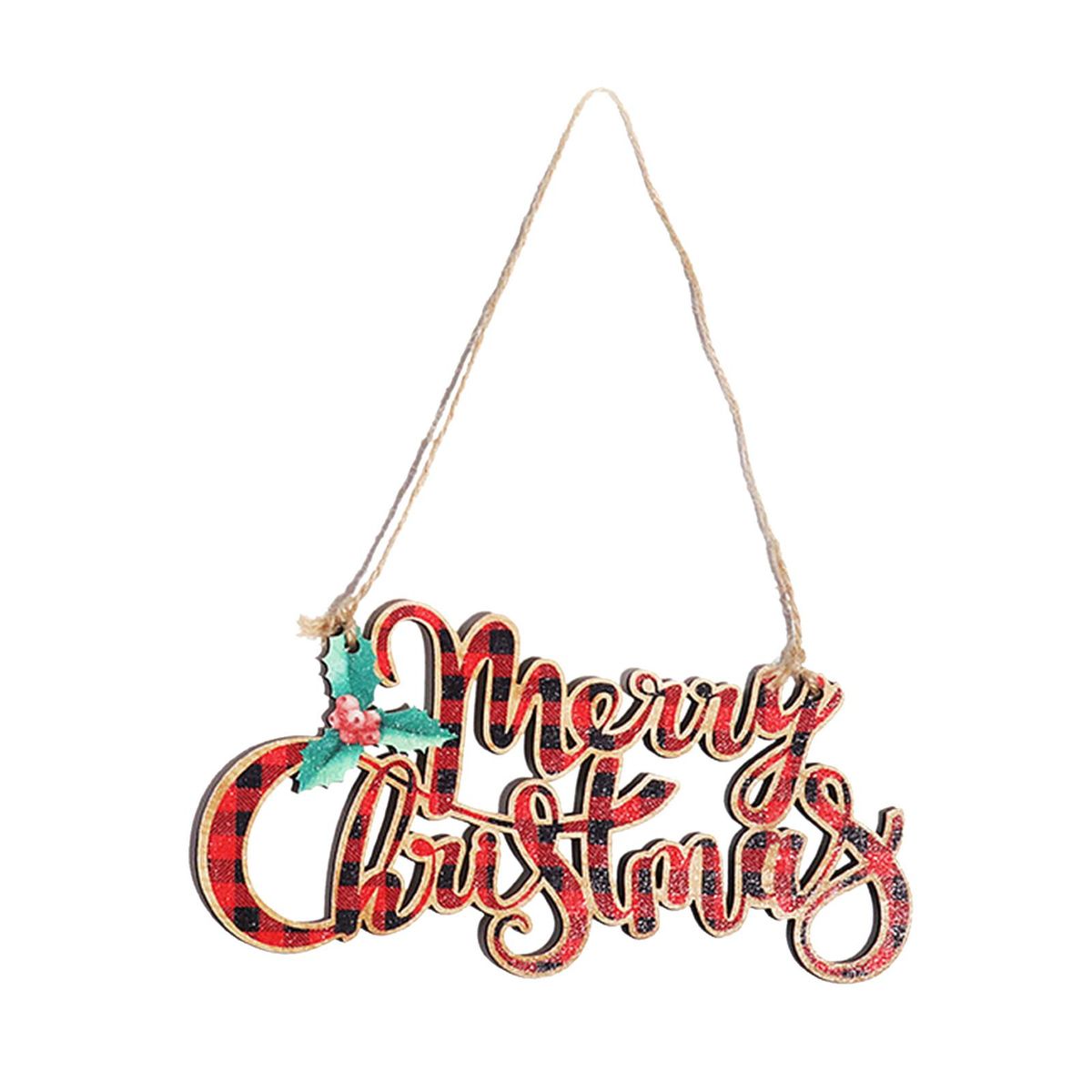 Merry Christmas Pendants Ornament Colorful Wood Hanging Sign Merry Christmas Xmas Tree Hanging Decorations DIY Xmas Party Ornaments