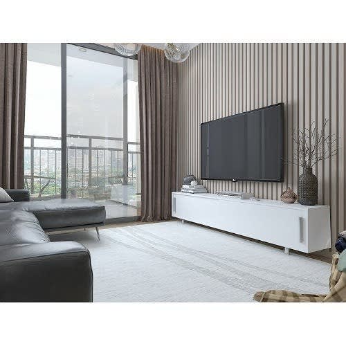 J Best Tv Stand For Tvs Up To -85"-White