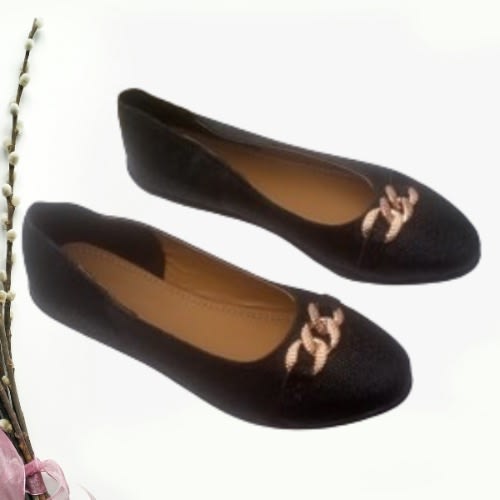 Ladies Flat Shoes - Black