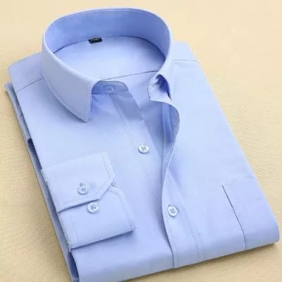 Formal Shirt For Men - Plain Blue