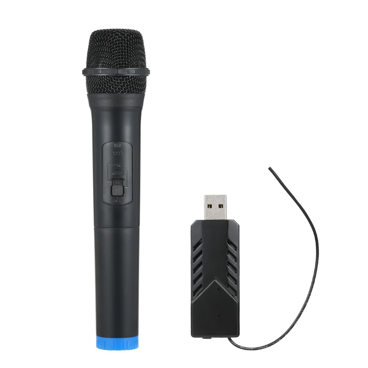 Hand-held Wireless Microphone with USB Stick Receiver Anti-interference Digital Wireless Microphone System Outdoor Performance Microphone Conference Karaoke Microphone