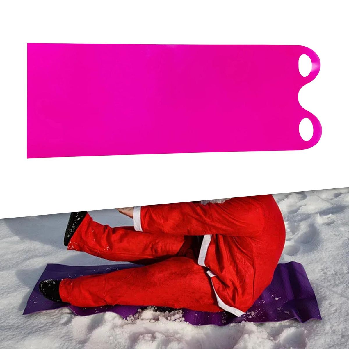 Snowboard Flying Carpet Roll Up Snow Sled Sand Pink Adults